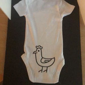 Guess What Chicken Baby Onesie (New) 6-12M